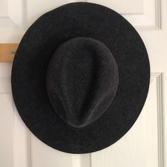 Boho charcoal grey felted 💯% wool hat. - Picture 1 of 4